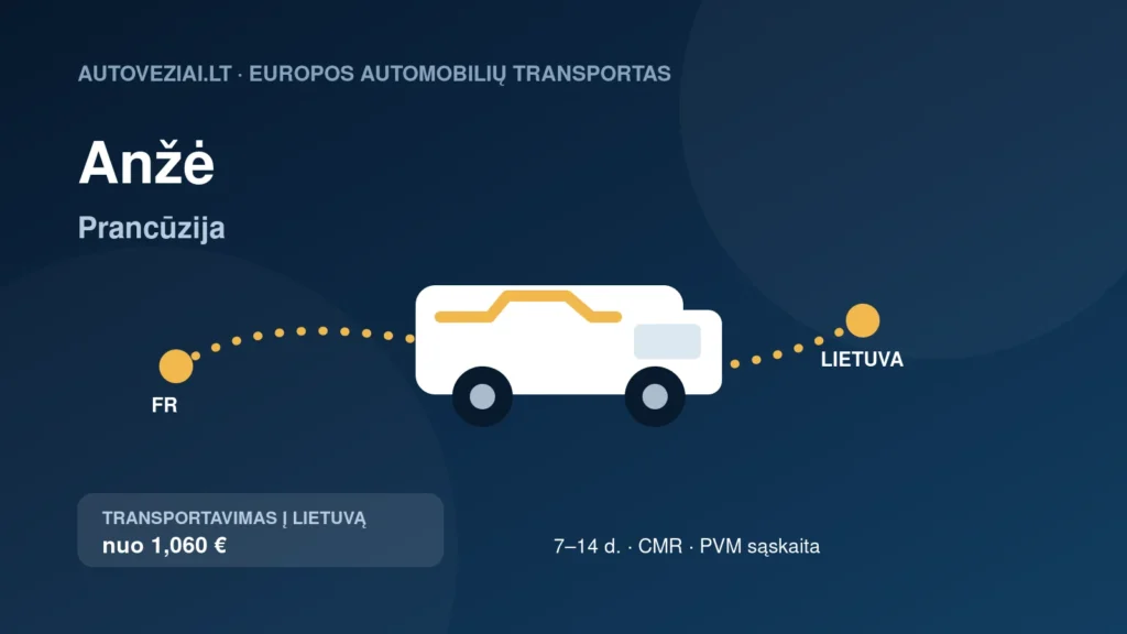 Automobilio pervežimas iš Anžės į Lietuvą