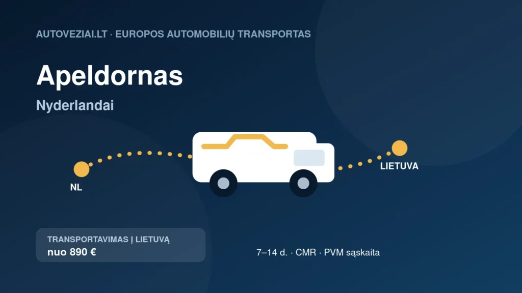 Automobilio pervežimas iš Apeldorno į Lietuvą