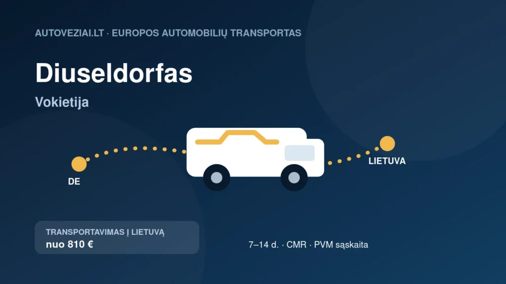 Automobilio pervežimas iš Diuseldorfo į Lietuvą