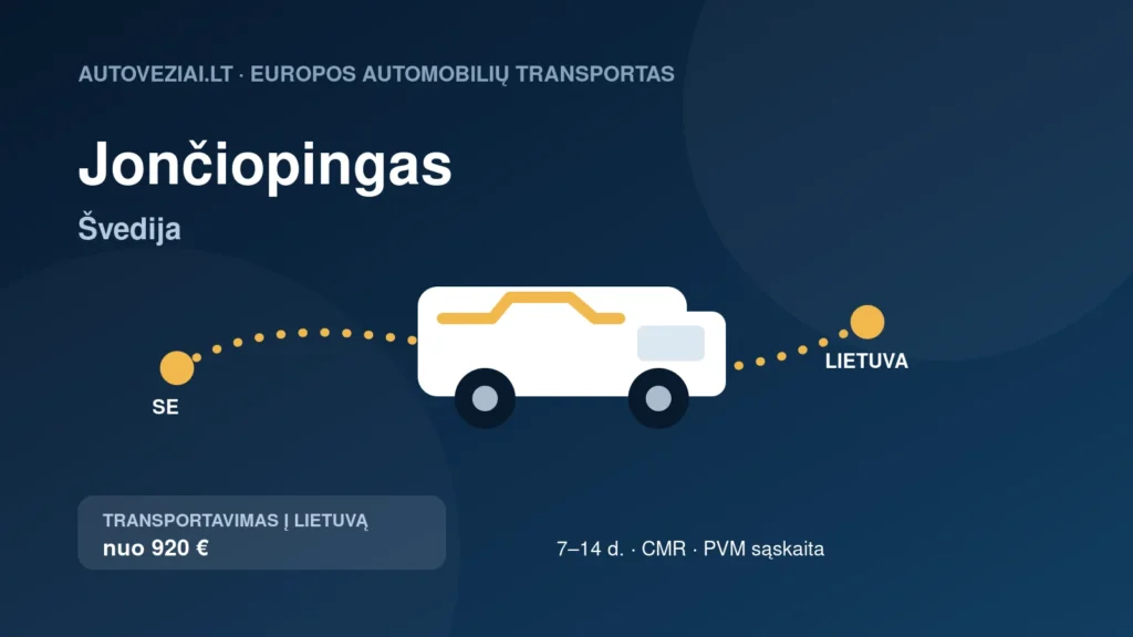 Automobilio pervežimas iš Jončiopingo į Lietuvą