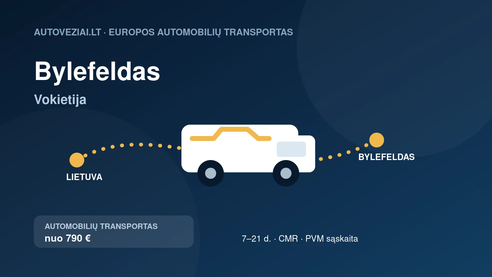 Automobilio pervežimas iš Lietuvos į Bylefeldas