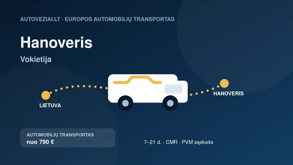 Automobilio pervežimas iš Lietuvos į Hanoveris