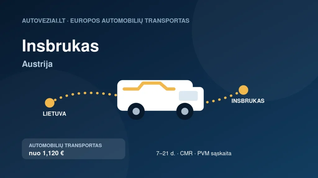 Automobilio pervežimas iš Lietuvos į Insbrukas