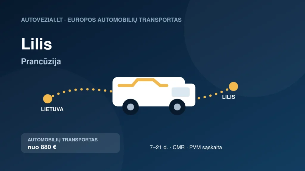 Automobilio pervežimas iš Lietuvos į Lilis