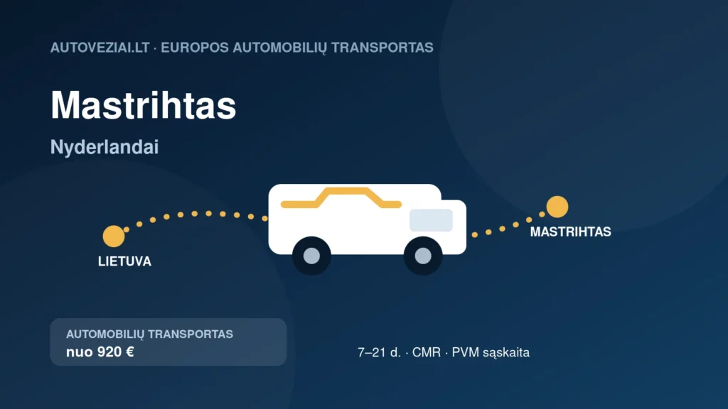 Automobilio pervežimas iš Lietuvos į Mastrihtas