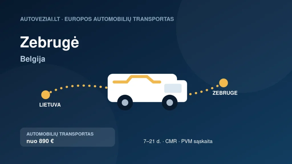 Automobilio pervežimas iš Lietuvos į Zebrugė