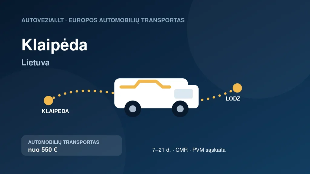 Automobilio pervežimas Klaipėda–Łódź