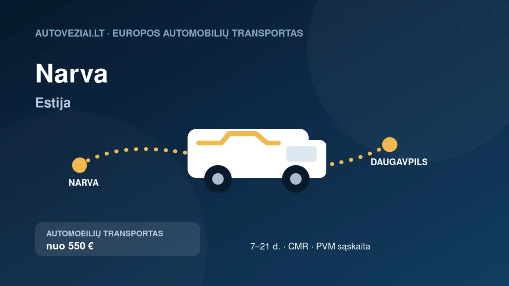 Automobilio pervežimas Narva–Daugavpils