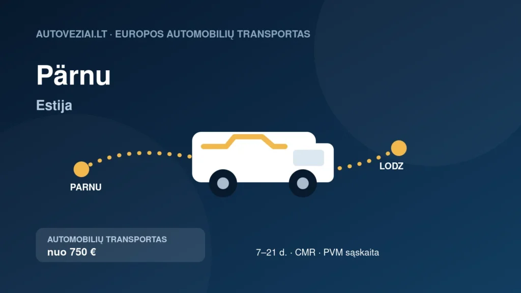 Automobilio pervežimas Pärnu–Łódź
